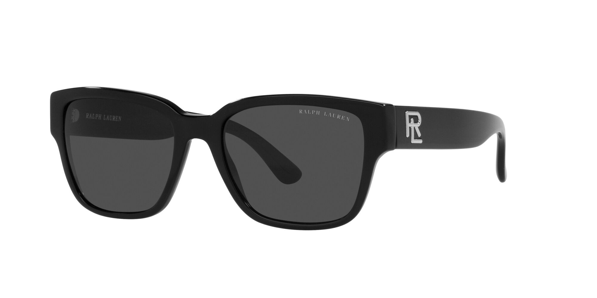 Occhiali da sole Ralph Lauren RL 8205 (500187) colore nero lucido forma quadrato lenti grigio scuro
