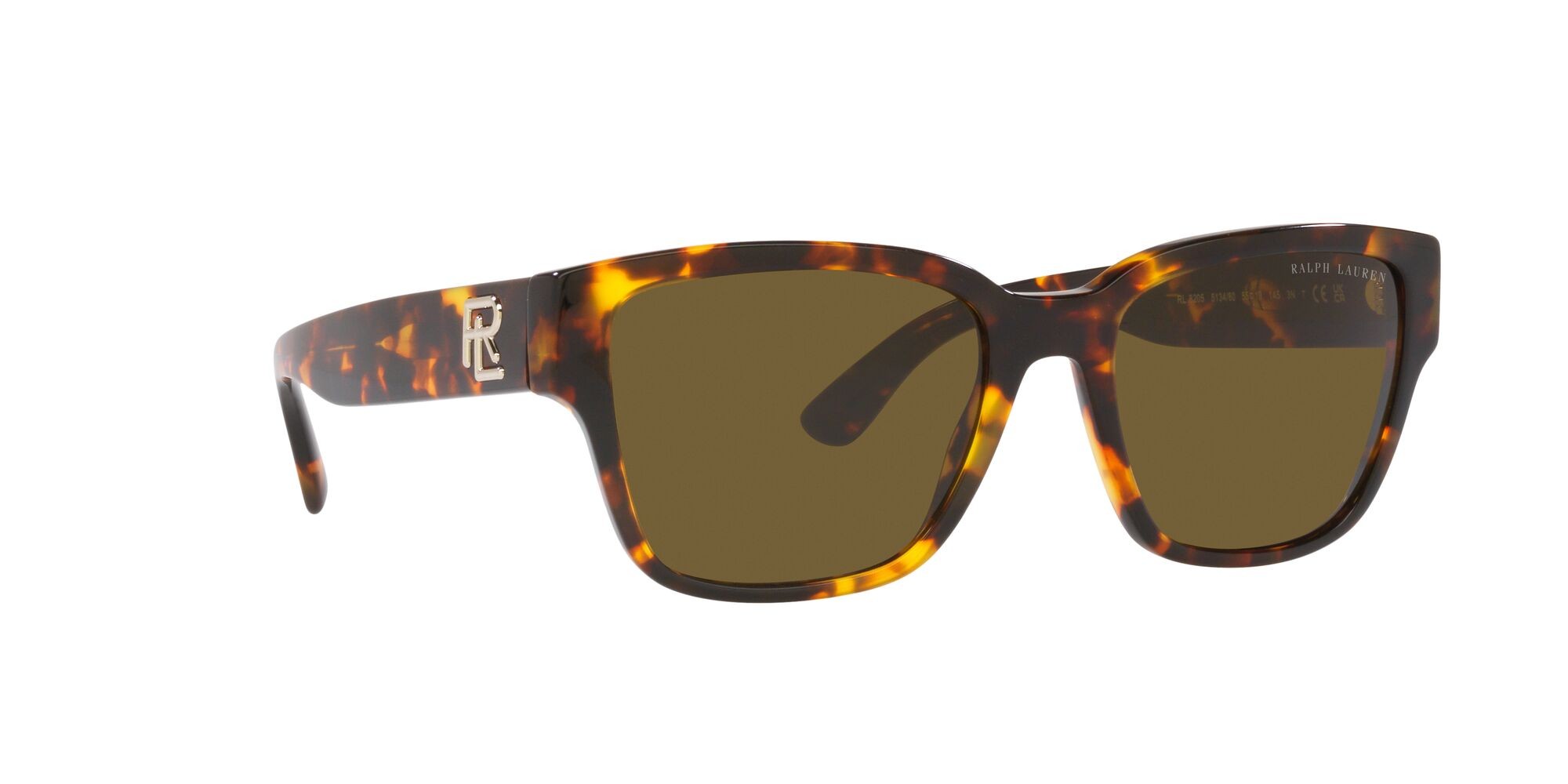 Sunglasses Ralph Lauren RL 8205 (513480) color havana anticato brillante shape square lenses marrone scuro