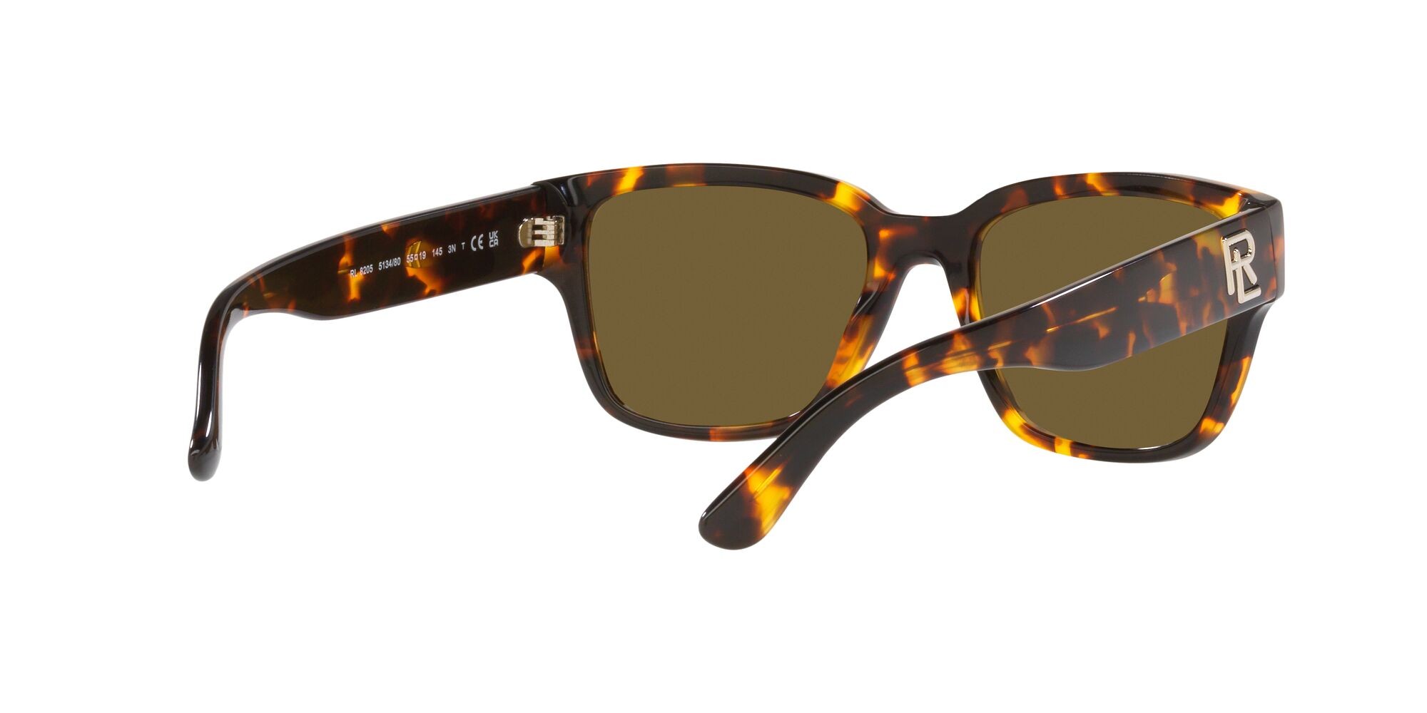 Sunglasses Ralph Lauren RL 8205 (513480) color havana anticato brillante shape square lenses marrone scuro