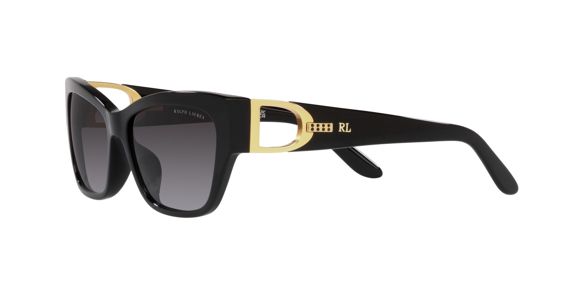 Sonnenbrillen Ralph Lauren RL 8206U (50018G) farbe nero lucido form schmetterling gläser grigio sfumato