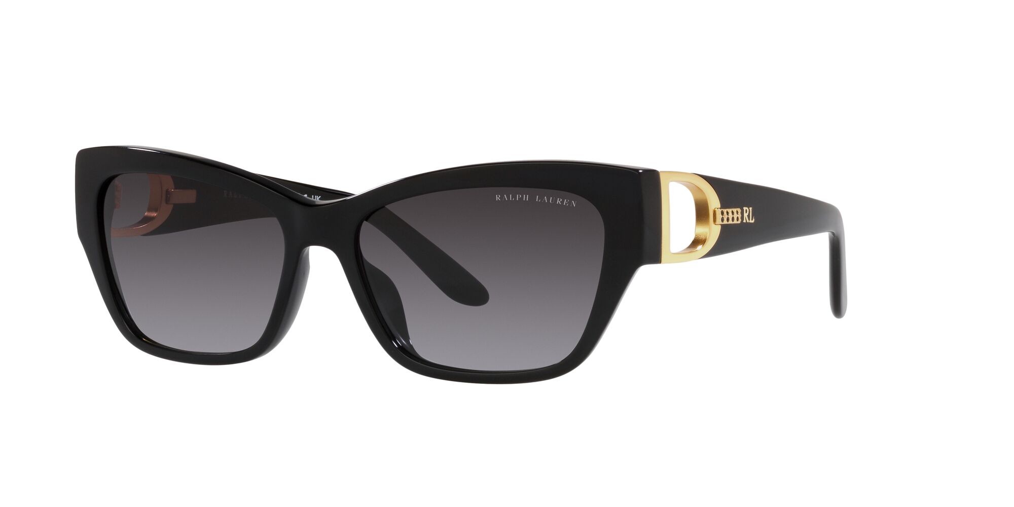 Sonnenbrillen Ralph Lauren RL 8206U (50018G) farbe nero lucido form schmetterling gläser grigio sfumato