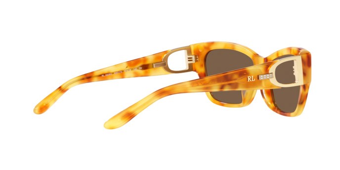 Sunglasses Ralph Lauren The Audrey RL 8206U (605173) color havana chiaro shape butterfly lenses marrone