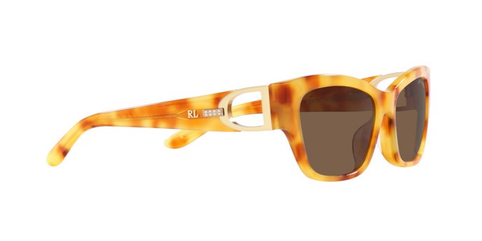 Sunglasses Ralph Lauren The Audrey RL 8206U (605173) color havana chiaro shape butterfly lenses marrone