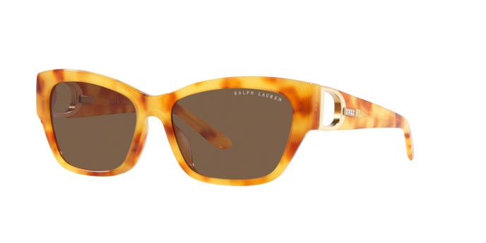 Sunglasses Ralph Lauren The Audrey RL 8206U (605173) color havana chiaro shape butterfly lenses marrone