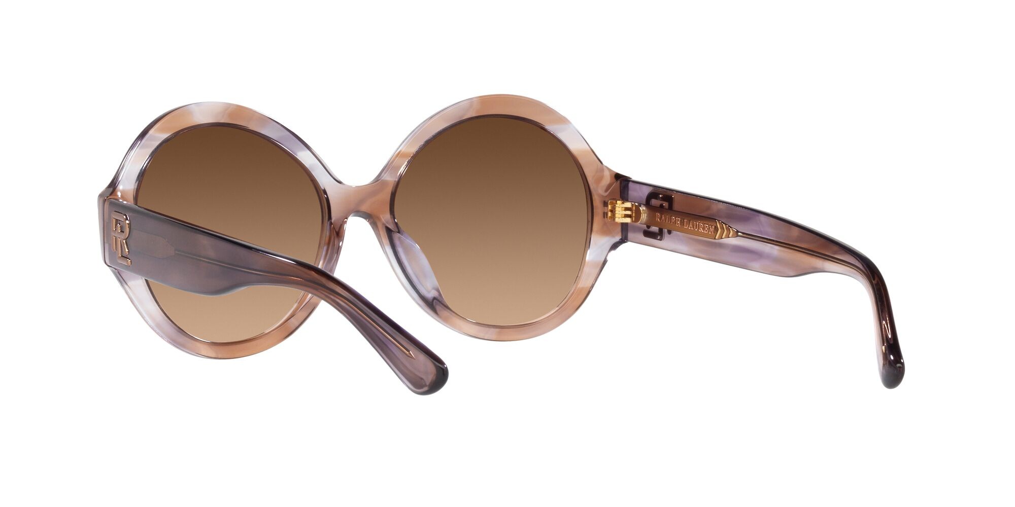 Sonnenbrillen Ralph Lauren RL 8207U (603174) farbe shiny violet brown havana form rund gläser marrone sfumato