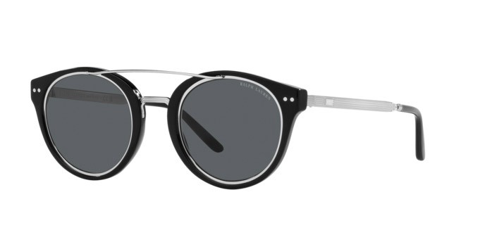 Sunglasses Ralph Lauren RL 8210 (50015V) color nero shape pantos lenses grigio