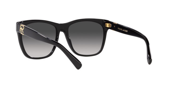 Sunglasses Ralph Lauren The Ricky II RL 8212 (50018G) color nero shape square lenses grigio sfumato