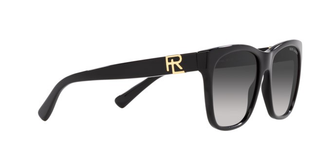 Sunglasses Ralph Lauren The Ricky II RL 8212 (50018G) color nero shape square lenses grigio sfumato