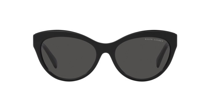 Sunglasses Ralph Lauren The Betty RL 8213 (500187) color nero shape cat eye lenses grigio
