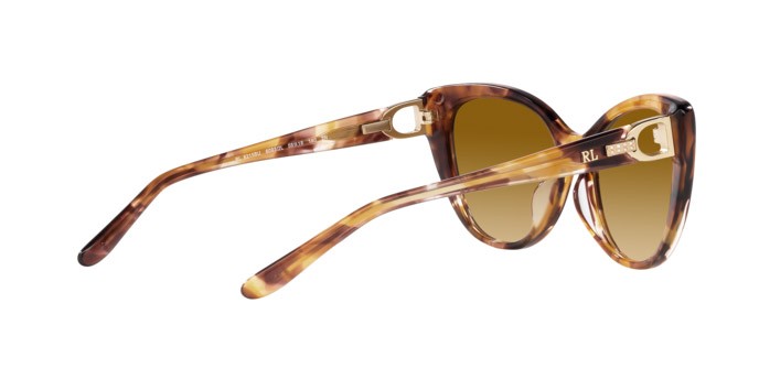 Sonnenbrillen Ralph Lauren RL 8215BU (60932L) farbe havana form cat-eye gläser giallo sfumato