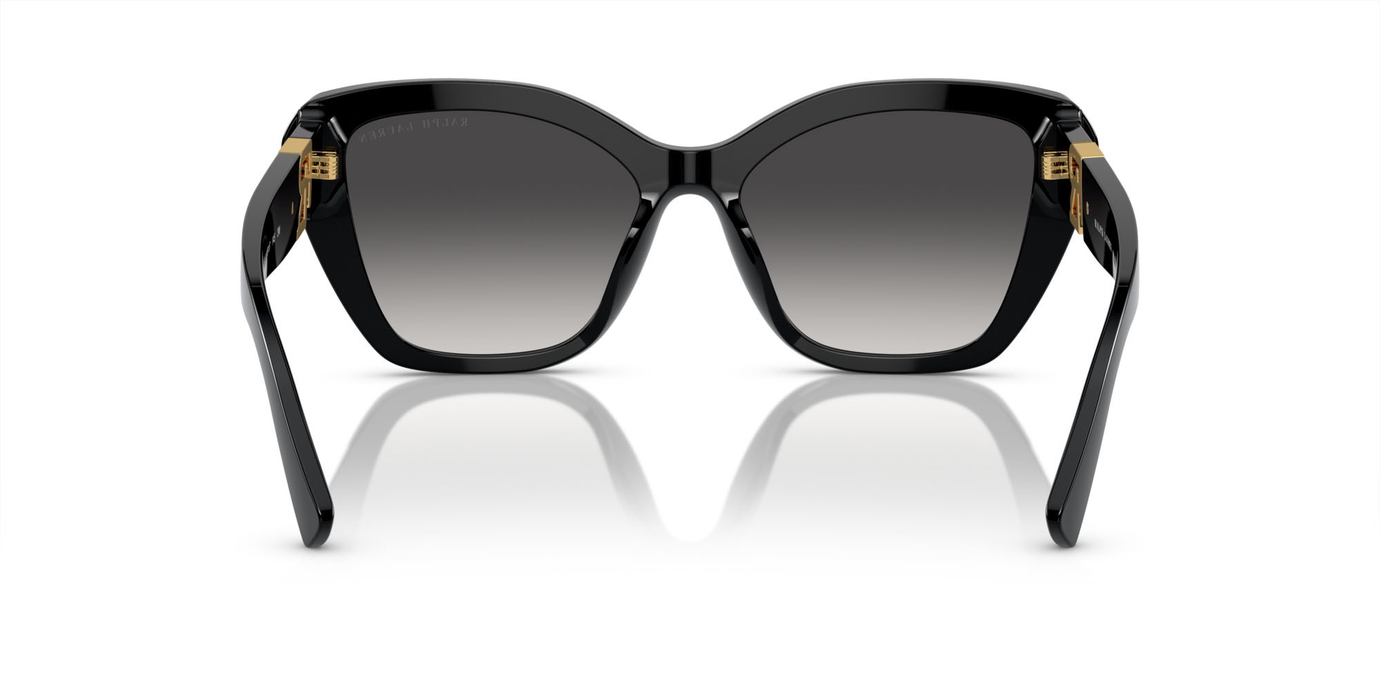 Sunglasses Ralph Lauren The Isabel RL 8216U (50018G) color nero shape butterfly lenses grigio