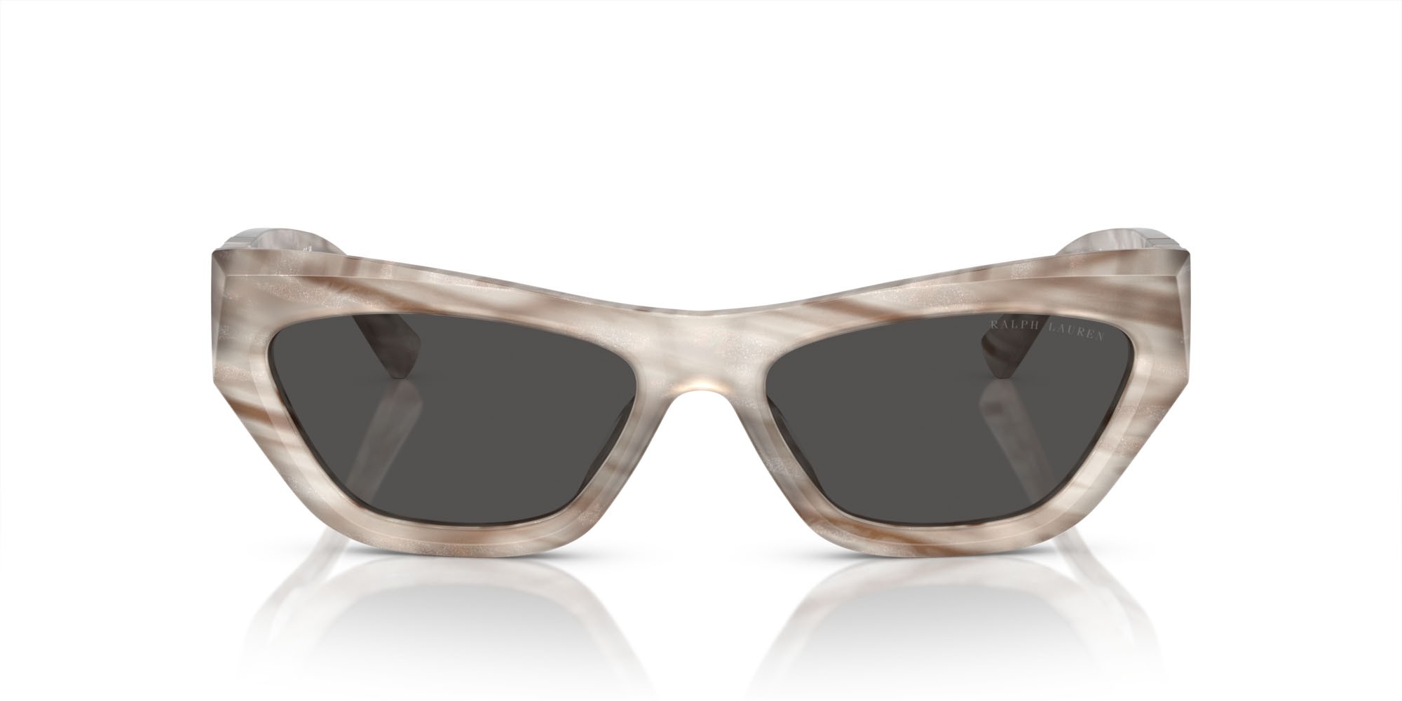 Sunglasses Ralph Lauren The Kiera RL 8218U (610587) color ostrica rosa shape cat eye lenses grigio