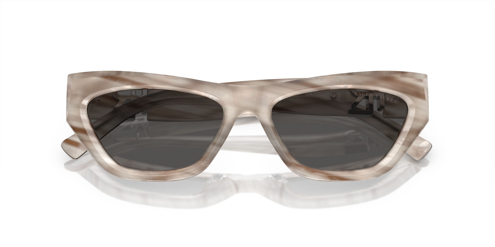 Sunglasses Ralph Lauren The Kiera RL 8218U (610587) color ostrica rosa shape cat eye lenses grigio