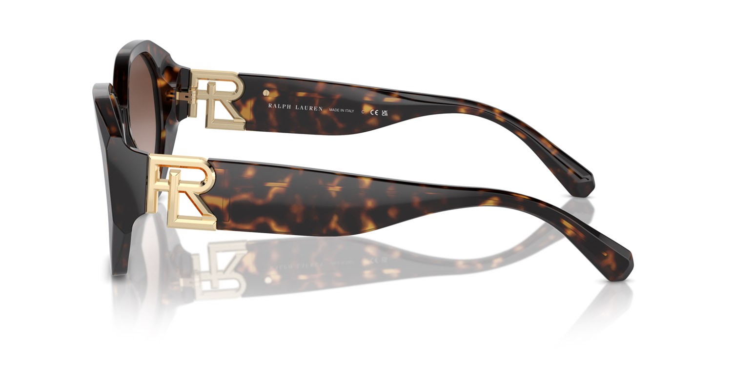 Sunglasses Ralph Lauren The Juliette RL 8220 (500313) color havana scuro shape butterfly lenses marrone sfumato