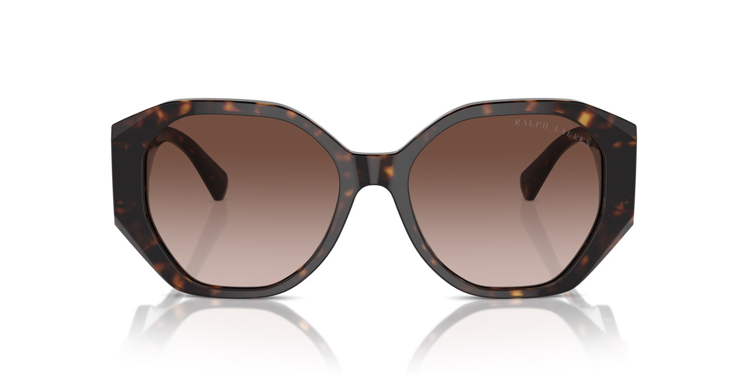 Sunglasses Ralph Lauren The Juliette RL 8220 (500313) color havana scuro shape butterfly lenses marrone sfumato