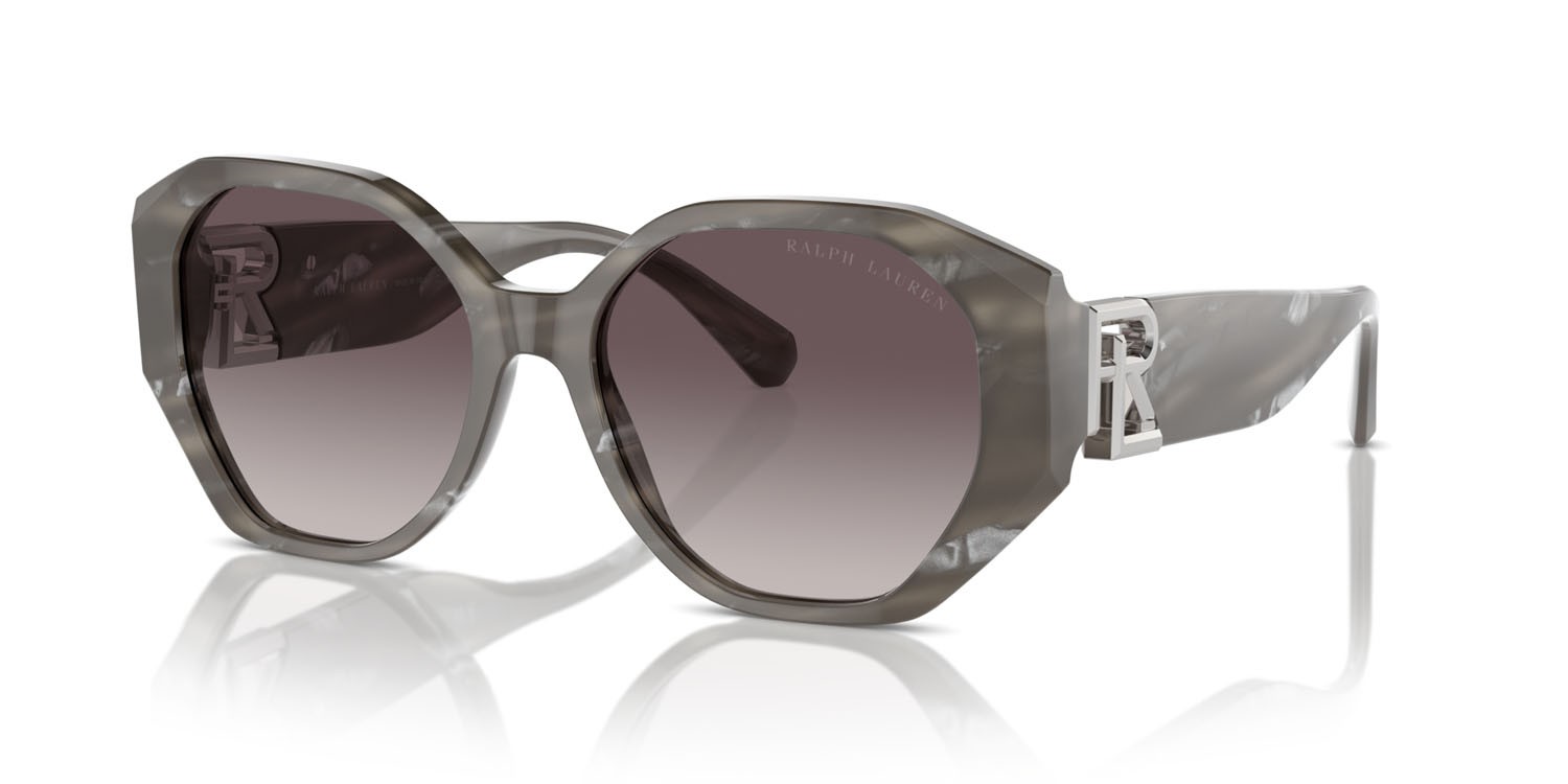 Sonnenbrillen Ralph Lauren The Juliette RL 8220 (617511) farbe oystershell black form schmetterling gläser sfumato grigio