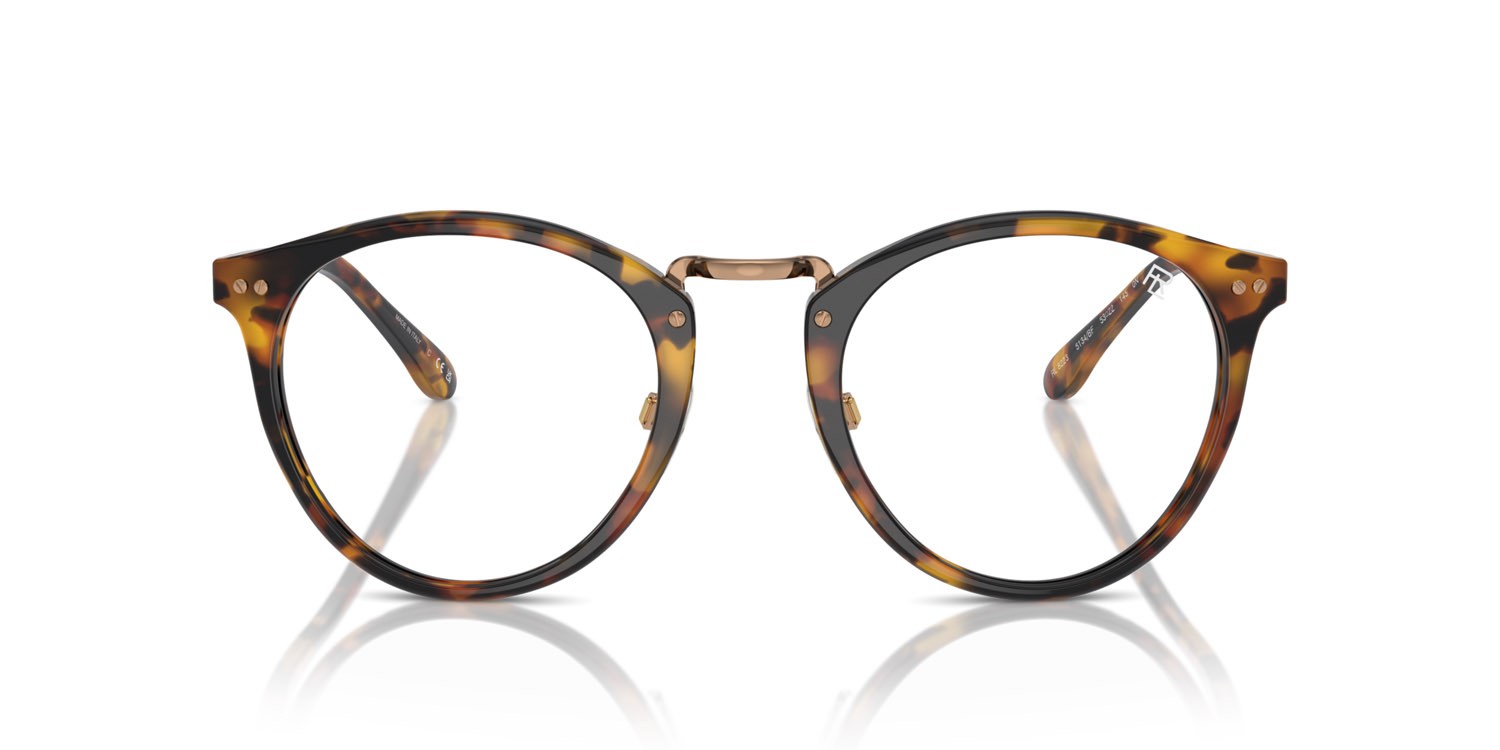 Sunglasses Ralph Lauren The Quincy RL 8223 (5134BF) color havana anticato shape pantos lenses trasparente/blu