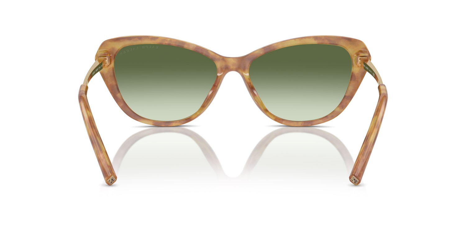 Sunglasses Ralph Lauren The Ella RL 8224U (53043M) color havana chiaro shape cat eye lenses verde sfumato