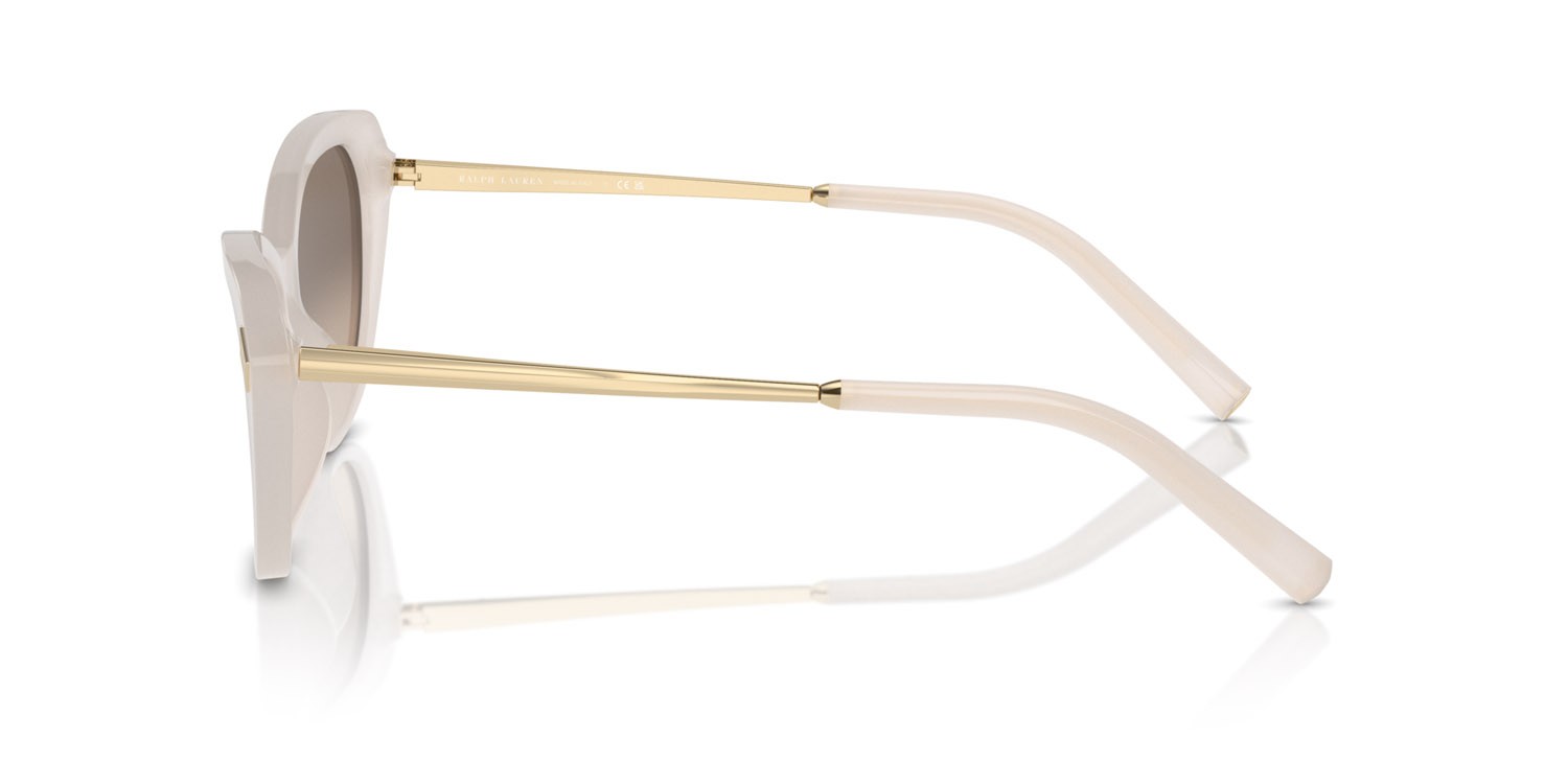 Sunglasses Ralph Lauren The Ella RL 8224U (61826Y) color opaline milky shape cat eye lenses marrone/sfumato grigio