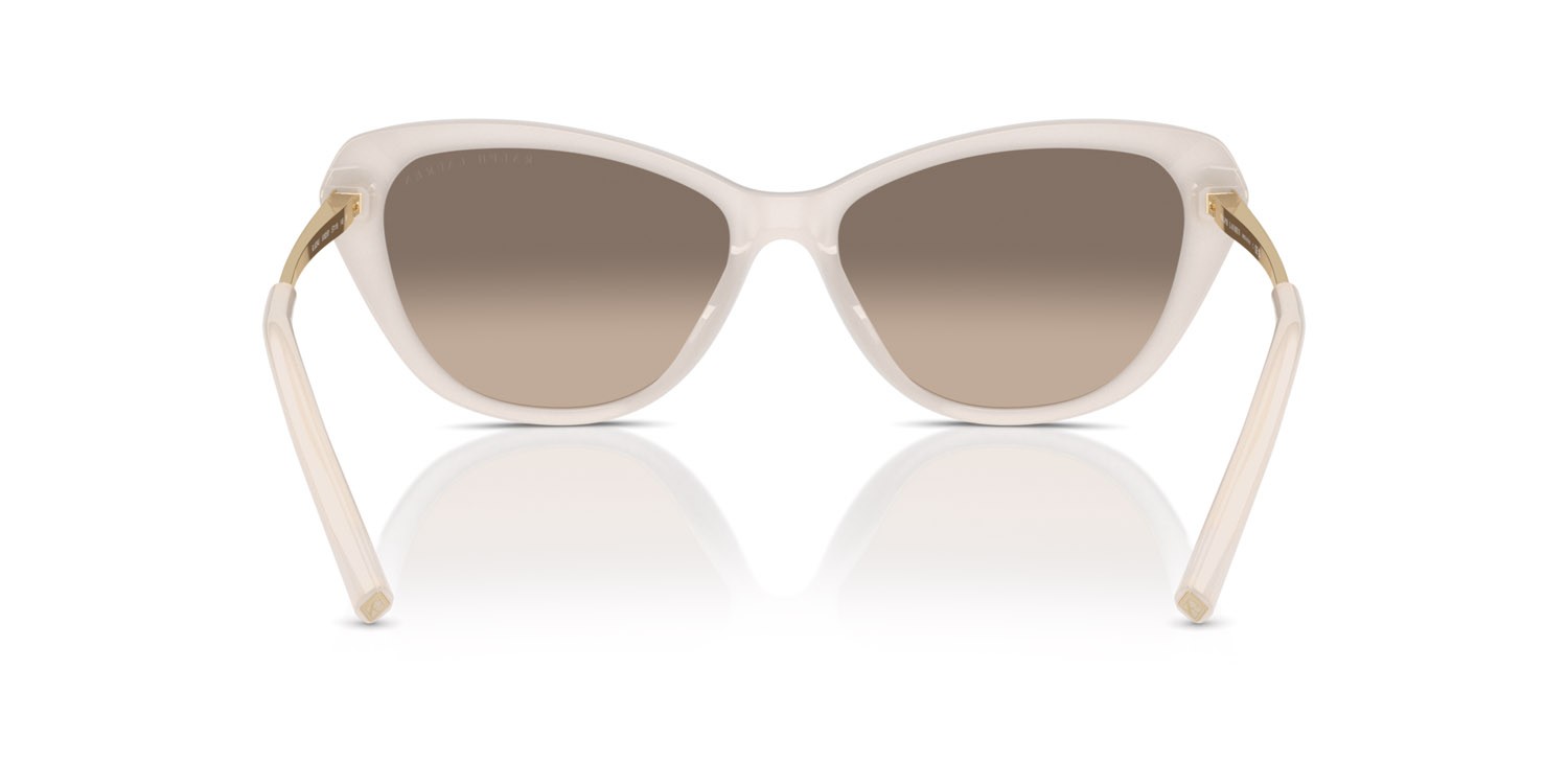 Sunglasses Ralph Lauren The Ella RL 8224U (61826Y) color opaline milky shape cat eye lenses marrone/sfumato grigio
