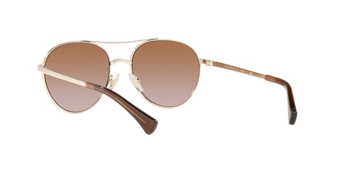 Sonnenbrillen Ralph RA 4135 (911613) farbe shiny pale gold form rund gläser gradient brown
