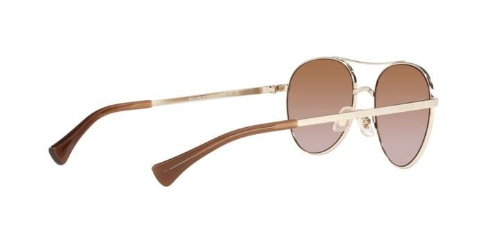 Sonnenbrillen Ralph RA 4135 (911613) farbe shiny pale gold form rund gläser gradient brown