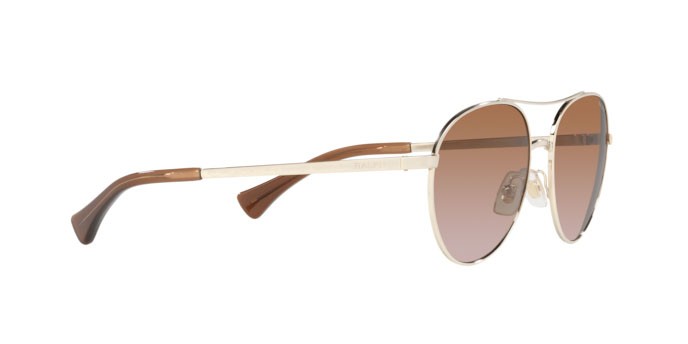 Sonnenbrillen Ralph RA 4135 (911613) farbe shiny pale gold form rund gläser gradient brown