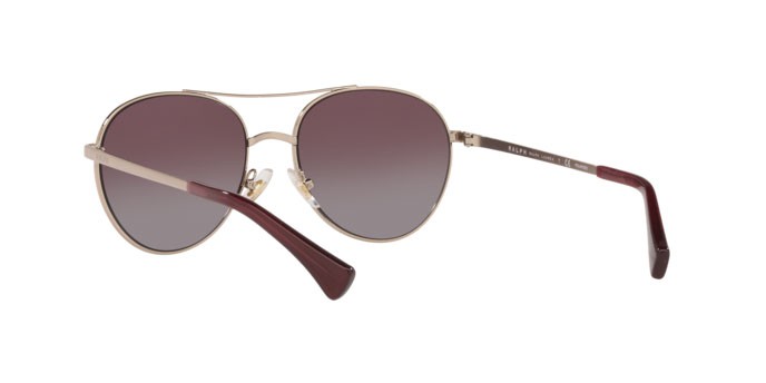 Sonnenbrillen Ralph RA 4135 (942762) farbe shiny rose gold form rund gläser gradient violet polar