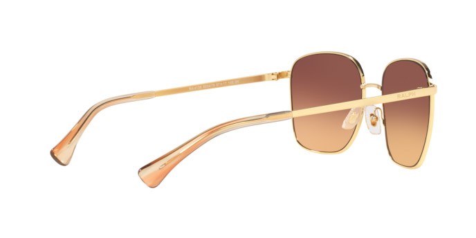 Sonnenbrillen Ralph RA 4136 (900478) farbe shiny gold form quadratisch gläser orange gradient violet