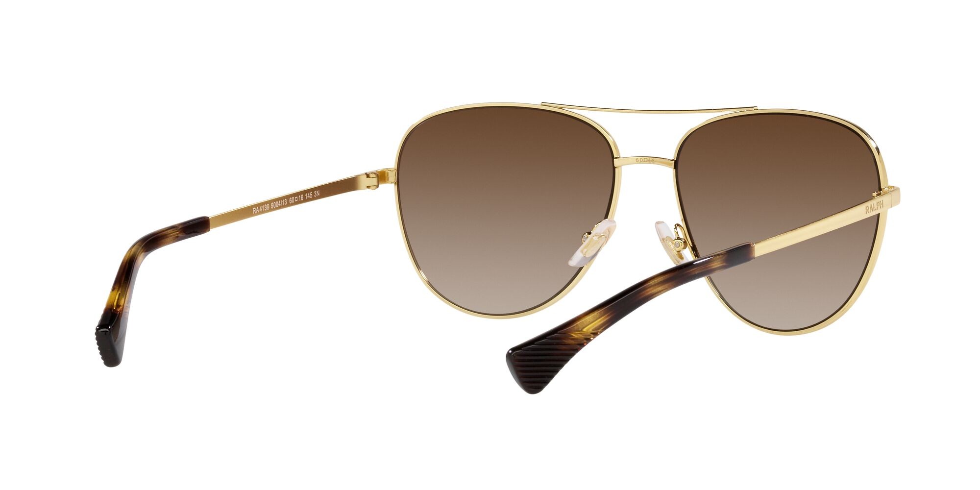 Sonnenbrillen Ralph RA 4139 (900413) farbe oro lucido form aviator gläser marrone sfumato