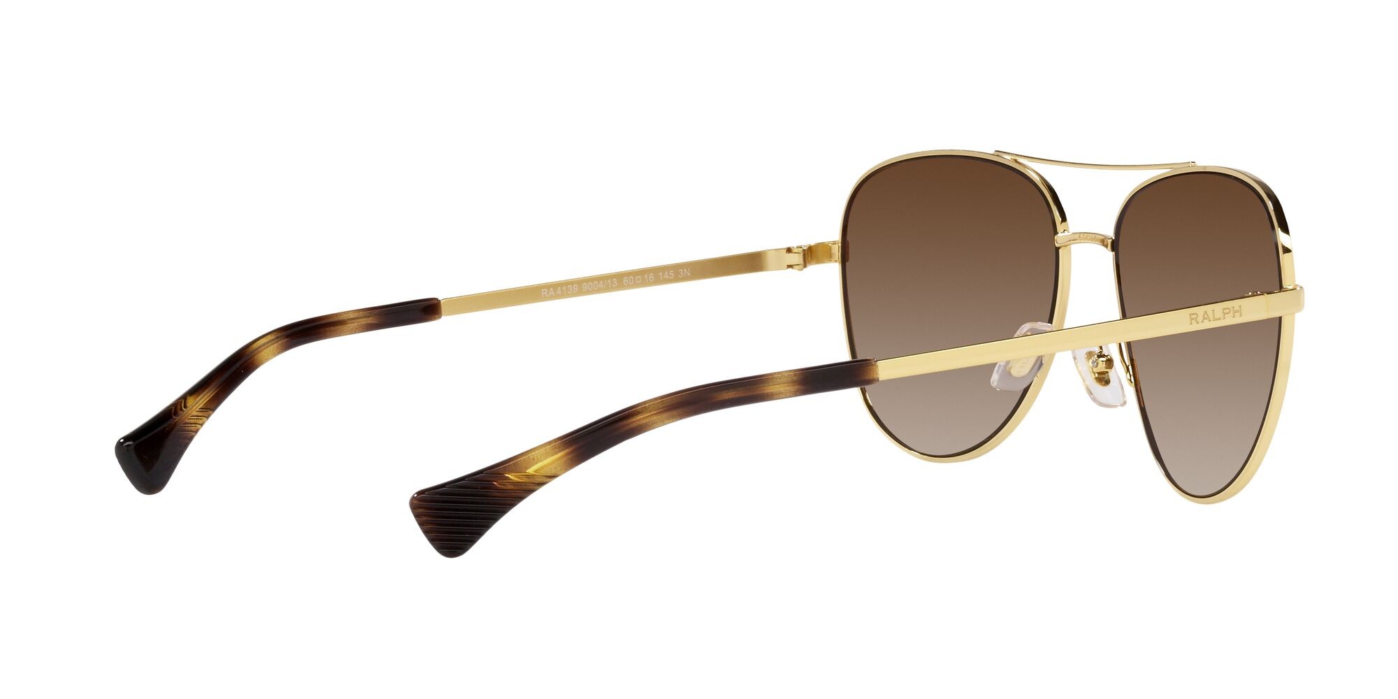 Sonnenbrillen Ralph RA 4139 (900413) farbe oro lucido form aviator gläser marrone sfumato