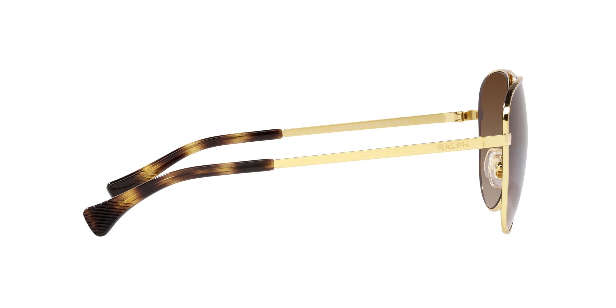 Sonnenbrillen Ralph RA 4139 (900413) farbe oro lucido form aviator gläser marrone sfumato