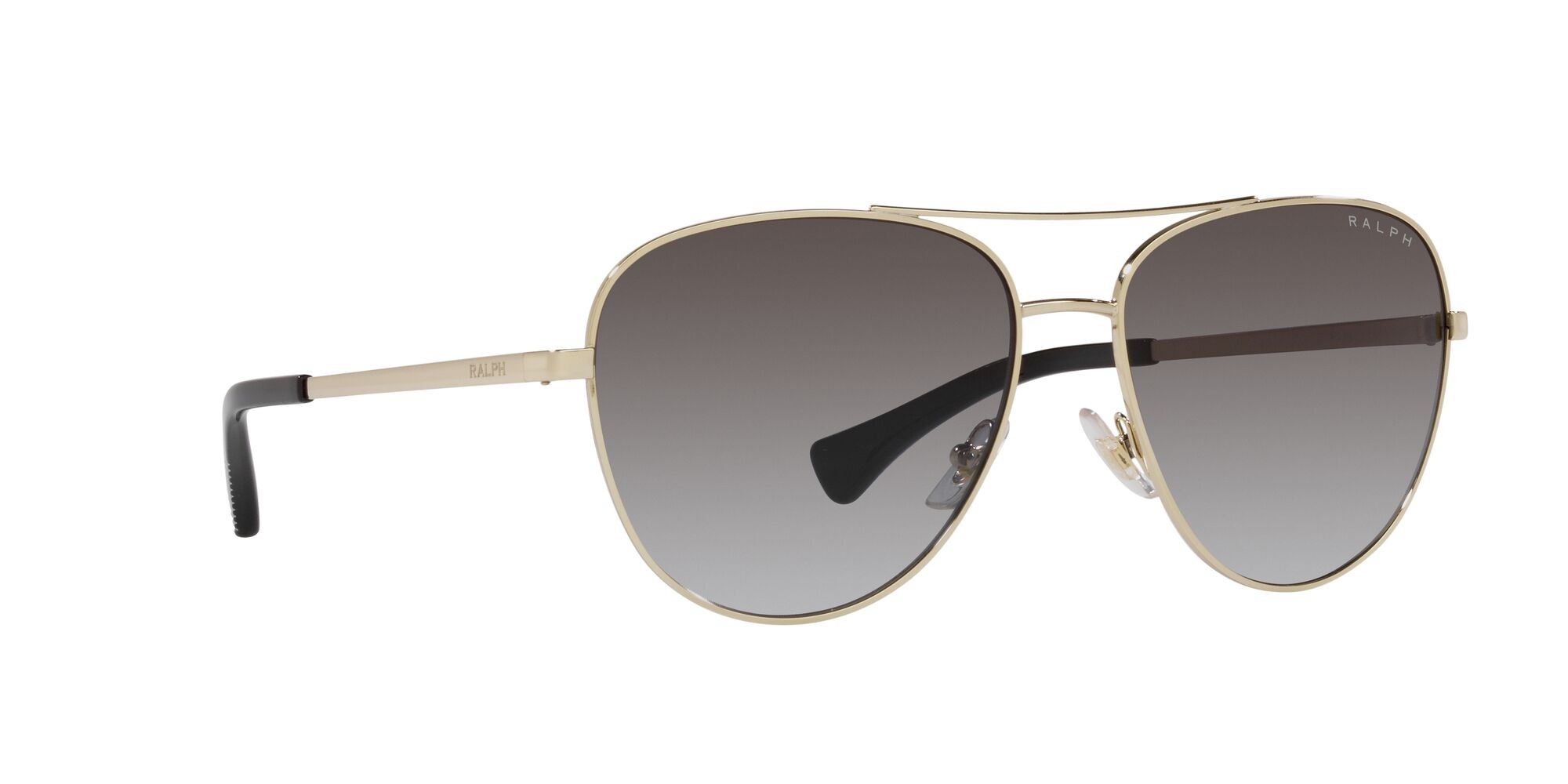 Occhiali da sole Ralph RA 4139 (91168G) colore oro pallido lucido forma aviator lenti grigio sfumato