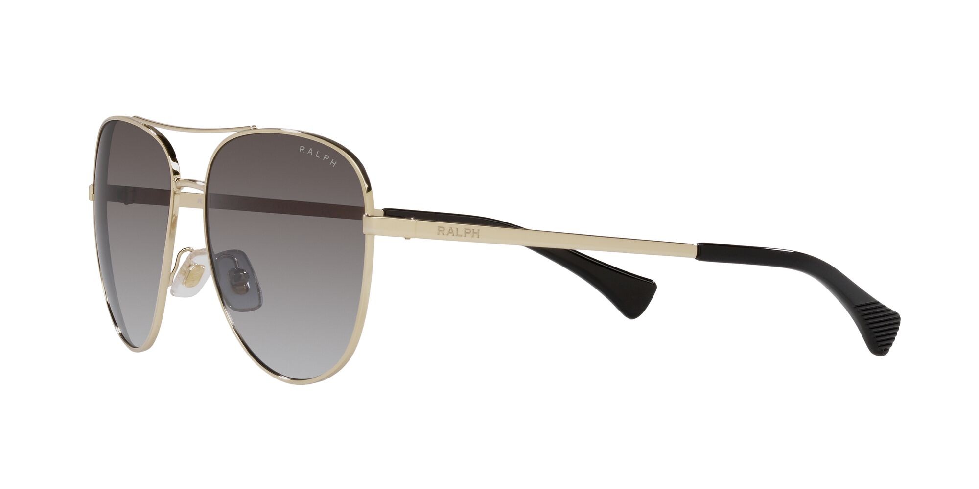 Occhiali da sole Ralph RA 4139 (91168G) colore oro pallido lucido forma aviator lenti grigio sfumato
