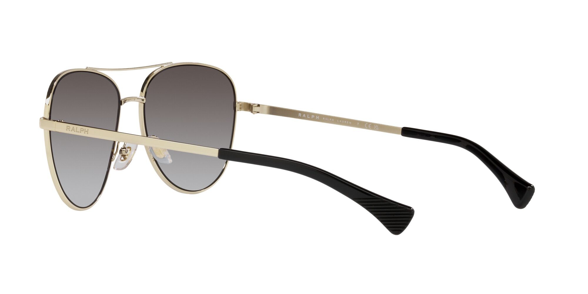 Occhiali da sole Ralph RA 4139 (91168G) colore oro pallido lucido forma aviator lenti grigio sfumato