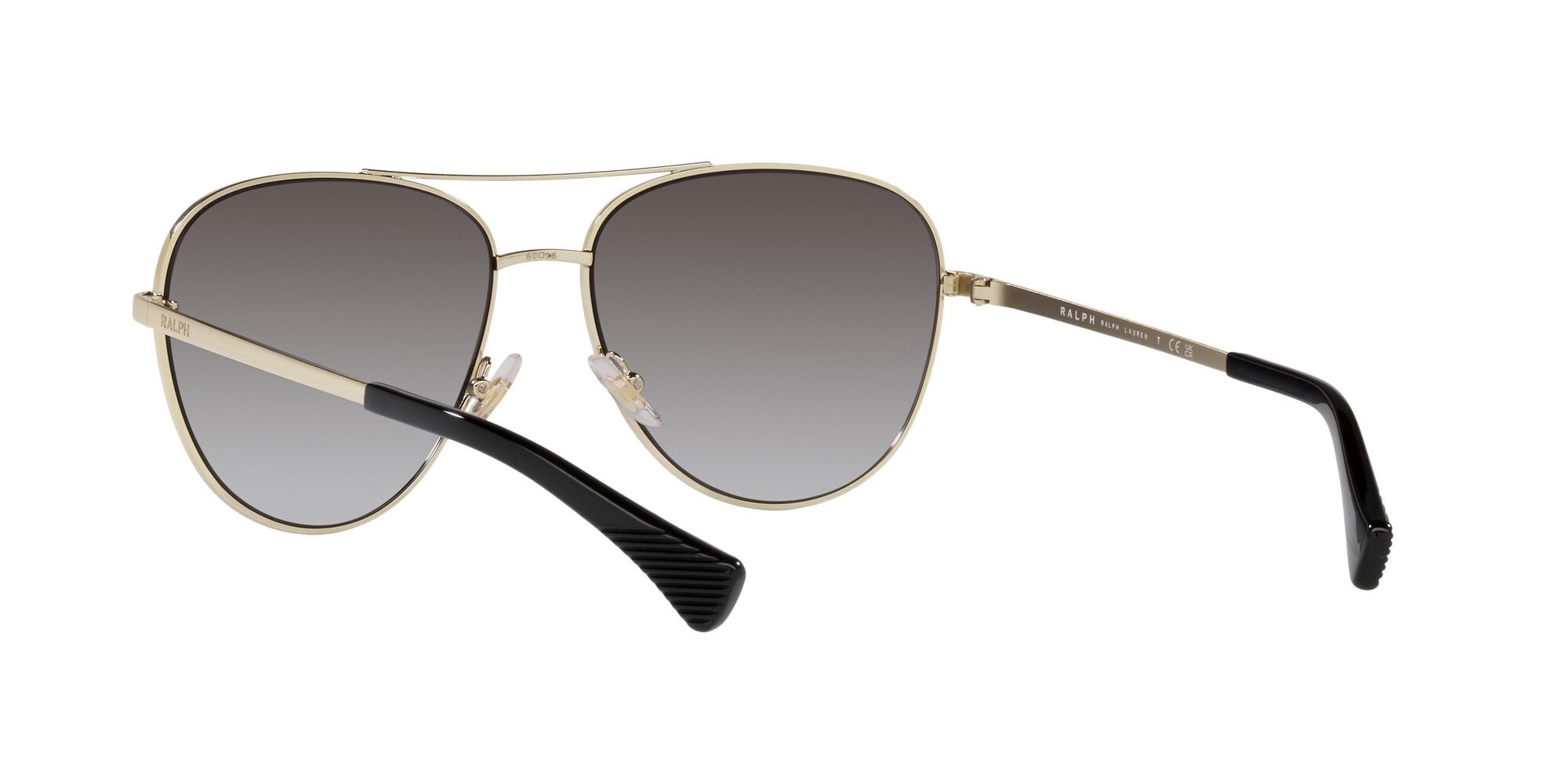 Occhiali da sole Ralph RA 4139 (91168G) colore oro pallido lucido forma aviator lenti grigio sfumato