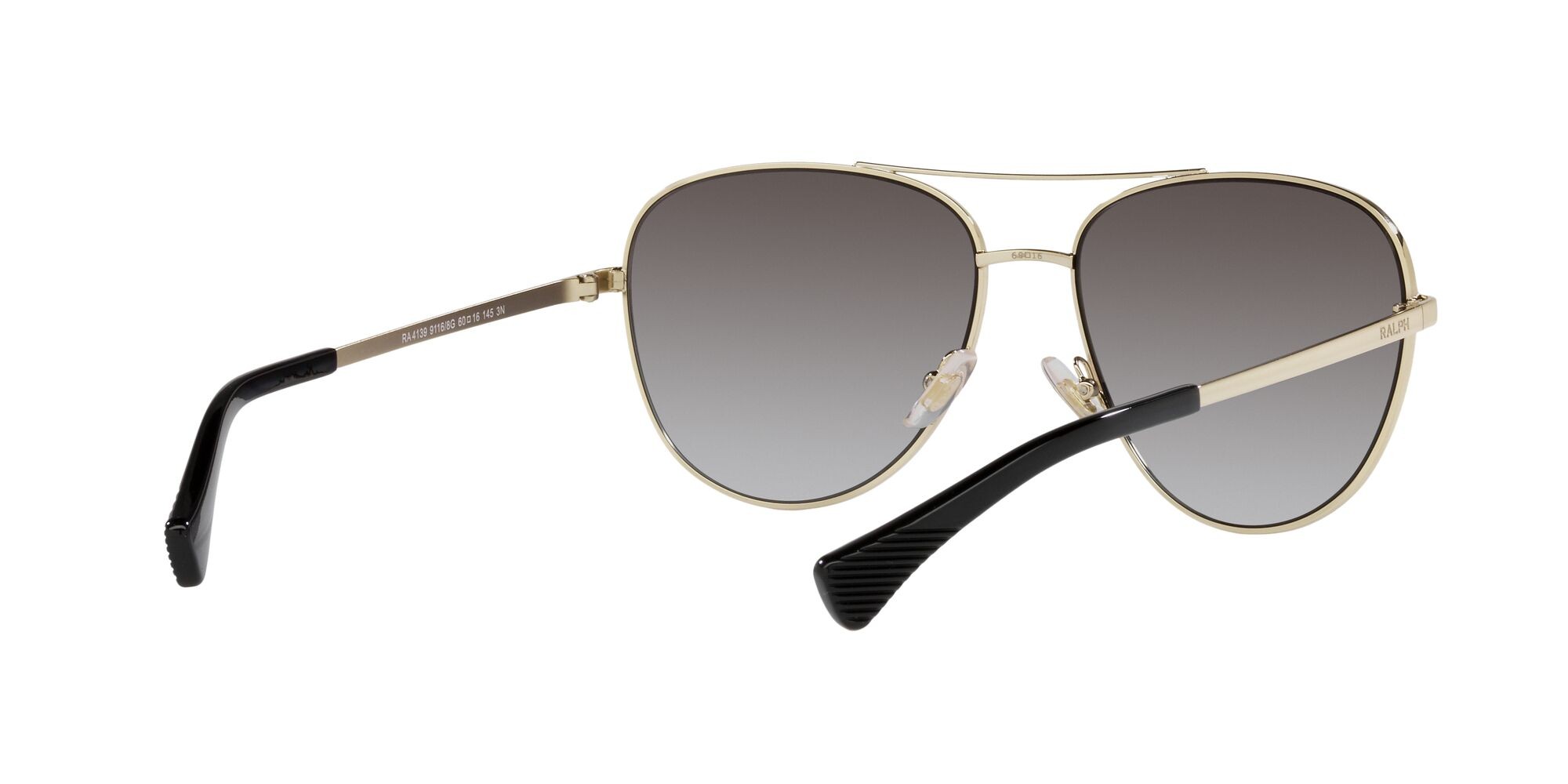 Occhiali da sole Ralph RA 4139 (91168G) colore oro pallido lucido forma aviator lenti grigio sfumato