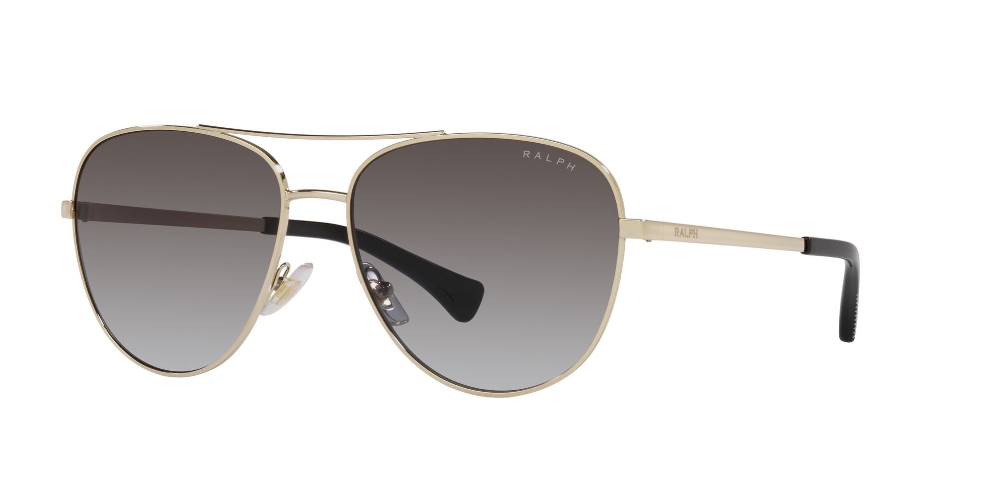 Occhiali da sole Ralph RA 4139 (91168G) colore oro pallido lucido forma aviator lenti grigio sfumato