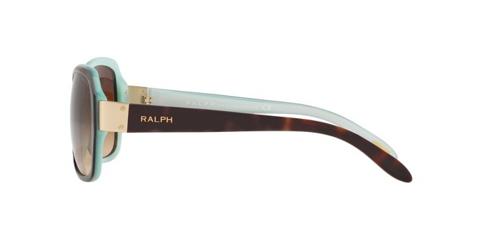 Sunglasses Ralph RA 5138 (601/13) color tortoise/turquoise shape square lenses brown gradient