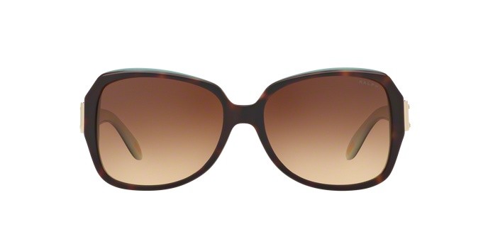 Sunglasses Ralph RA 5138 (601/13) color tortoise/turquoise shape square lenses brown gradient