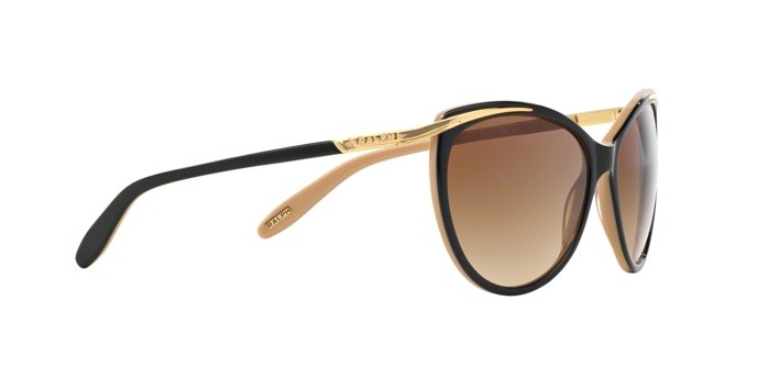 Sunglasses Ralph  RA 5150 (109013) color black/nude shape cat eye lenses brown gradient