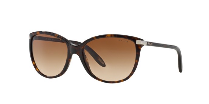 Occhiali da sole Ralph RA 5160 (510/13) colore dark tortoise forma cat eye lenti brown gradient