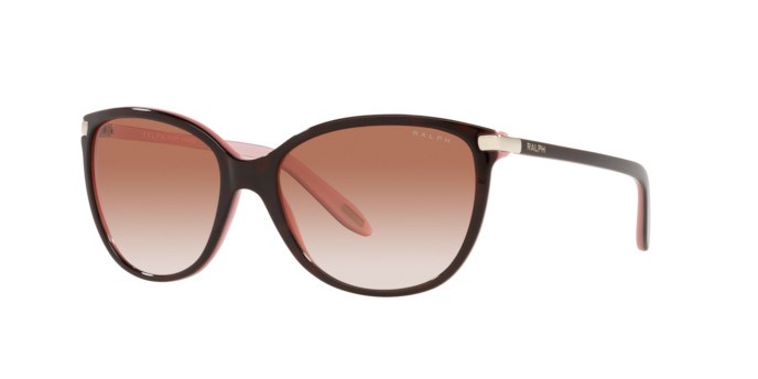 Sonnenbrillen Ralph RA 5160 (599/97) farbe shiny havana on pink form cat-eye gläser gradient rose