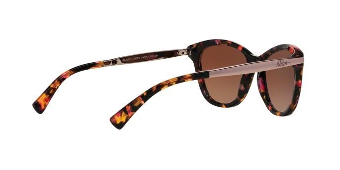 Sonnenbrillen Ralph RA 5201 (1457T5) farbe pink marble/pink form cat-eye gläser brown gradient polarized