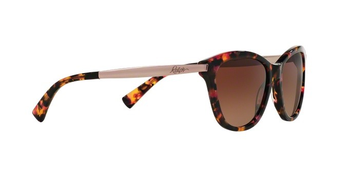 Sonnenbrillen Ralph RA 5201 (1457T5) farbe pink marble/pink form cat-eye gläser brown gradient polarized