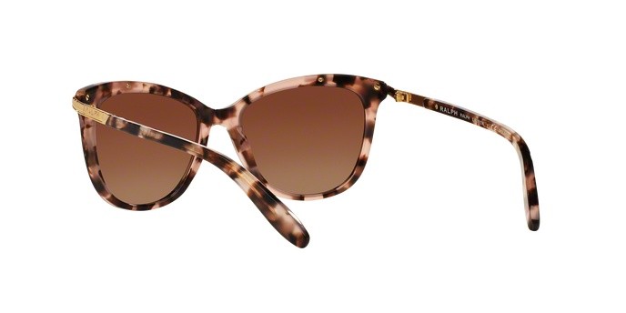 Occhiali da sole Ralph RA 5203 (1463T5) colore pink tortoise forma cat eye lenti brown gradient polarized