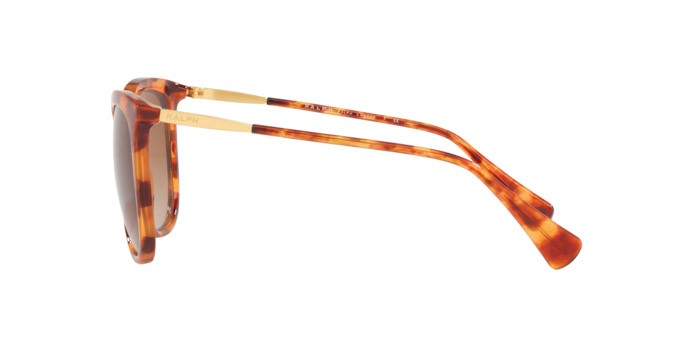 Sonnenbrillen Ralph RA 5248 (591113) farbe shiny sponged honey havana h form schmetterling gläser gradient brown