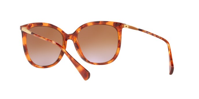 Sonnenbrillen Ralph RA 5248 (591113) farbe shiny sponged honey havana h form schmetterling gläser gradient brown