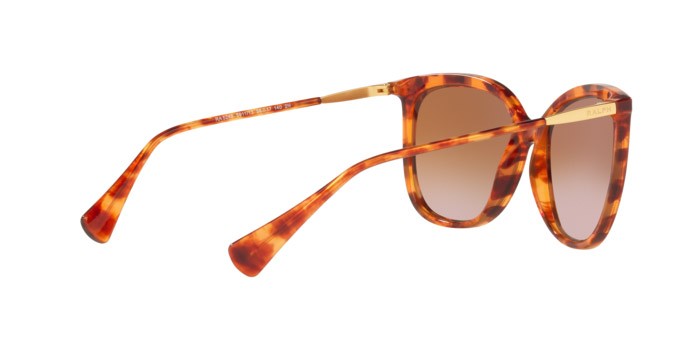 Sonnenbrillen Ralph RA 5248 (591113) farbe shiny sponged honey havana h form schmetterling gläser gradient brown