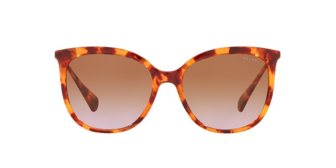 Sonnenbrillen Ralph RA 5248 (591113) farbe shiny sponged honey havana h form schmetterling gläser gradient brown
